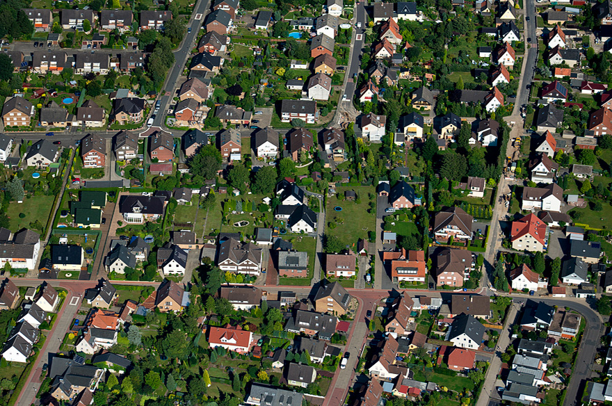 Luftbild einer Wohnhaus Siedlung in Osnabrueck